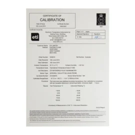 ETI-890-244 UKAS kalibrerings certifikat